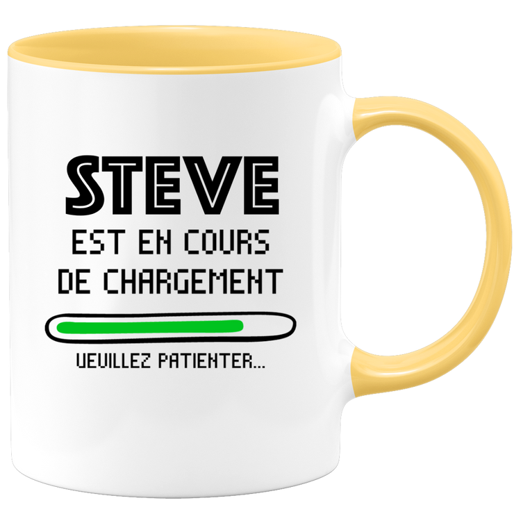quotedazur - Mug Steve Est En Cours De Chargement Veuillez Patienter - Cadeau Steve Prénom Homme Personnalisé - Cadeau Annniversaire Noël Adolescent Collègue