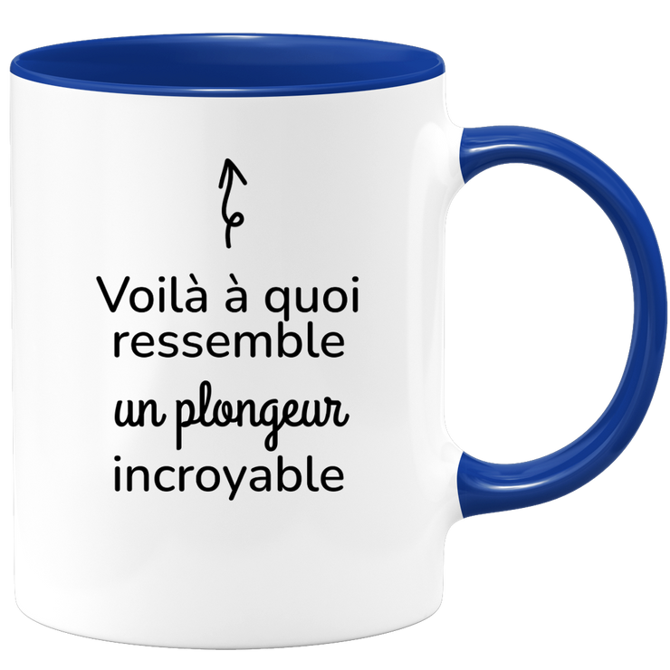 quotedazur - Mug Voilà À Quoi Ressemble Un Plongeur Incroyable - Cadeau Pour Plongeur - Cadeau Personnalisé Pour Homme - Cadeau Original Anniversaire Ou Noël