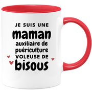 quotedazur - Mug I'm a kiss-stealing childcare assistant mom - Original Mother's Day Gift - Gift Idea For Mom's Birthday - Gift For Future Mom Birth