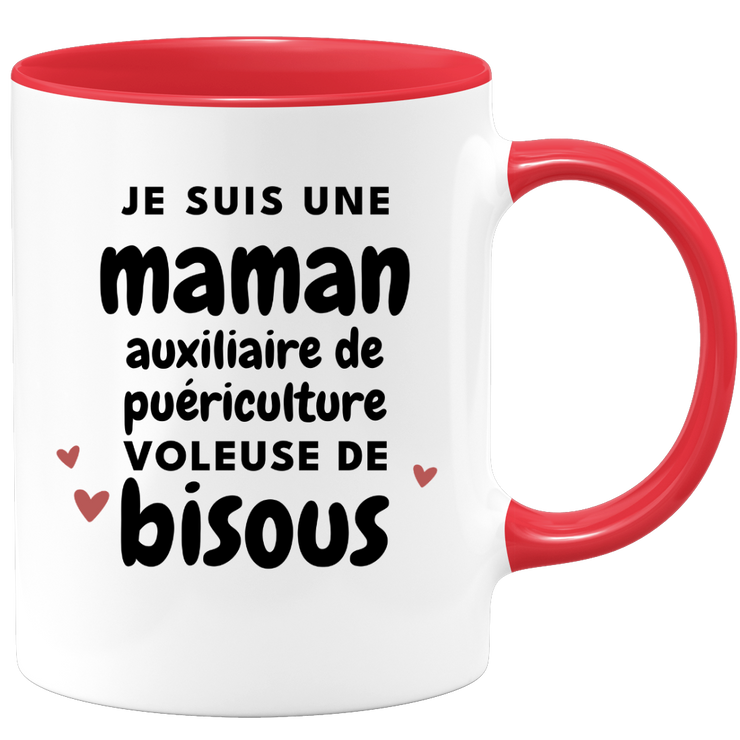 quotedazur - Mug I'm a kiss-stealing childcare assistant mom - Original Mother's Day Gift - Gift Idea For Mom's Birthday - Gift For Future Mom Birth