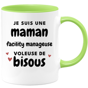 quotedazur - Mug I Am A Mom Facility Manager Kisses Thief - Original Mother's Day Gift - Gift Idea For Mom Birthday - Gift For Future Mom Birth