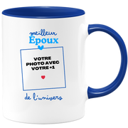 Mug Meilleur Époux de l'univers - Mug personnalisé avec photo couple