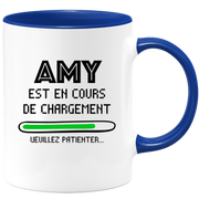 quotedazur - Mug Amy Est En Cours De Chargement Veuillez Patienter - Cadeau Amy Prénom Femme Personnalisé - Cadeau Annniversaire Noël Adolescent Collègue