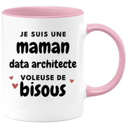 quotedazur - Mug Je Suis Une Maman Data architecte Voleuse De Bisous - Cadeau Fête Des Mères Original - Idée Cadeau Pour Anniversaire Maman - Cadeau Pour Future Maman Naissance