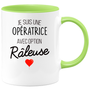 quotedazur - Mug Je Suis Une Opératrice Avec Option Râleuse - Cadeau Idéal Pour Opératrice - Cadeau Personnalisé Pour Femme - Cadeau Original Pour Anniversaire Ou Noël