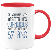 Funny funny 57 years old birthday mug - 57 years old birthday gift mug Man Woman Humor Original