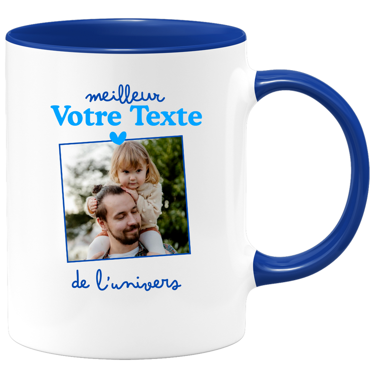 Mug photo personnalisée meilleur de l'univers pour homme - Métier famille prénom couple parent