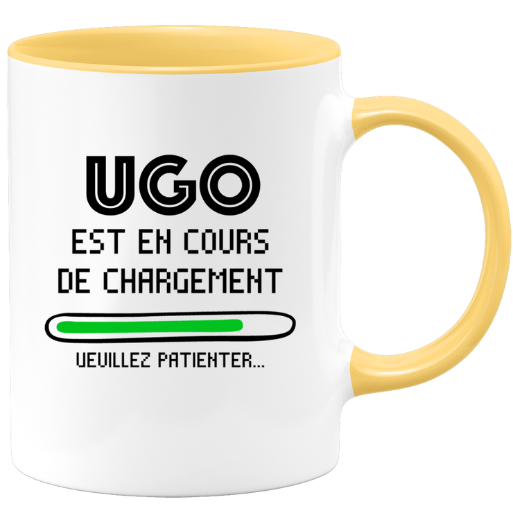 quotedazur - Mug Ugo Est En Cours De Chargement Veuillez Patienter - Cadeau Ugo Prénom Homme Personnalisé - Cadeau Annniversaire Noël Adolescent Collègue