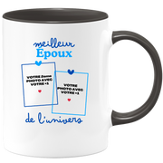 Mug Meilleur Époux de l'univers - Mug personnalisé avec 2 photos couple