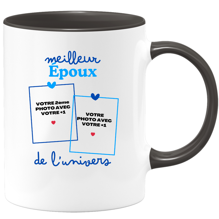 Mug Meilleur Époux de l'univers - Mug personnalisé avec 2 photos couple