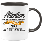 quotedazur - Mug Cette Personne Peut Parler De Ski À Tout Moment - Cadeau Humour Sport - Idée Cadeau Original Skieur Skieuse - Tasse Ski - Anniversaire Ou Noël