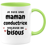 quotedazur - Mug I'm a Driver Mom Thief of Kisses - Original Mother's Day Gift - Gift Idea for Mom's Birthday - Gift for Future Mom Birth