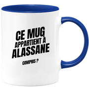 Mug Ce mug appartient à Alassane, compris ?