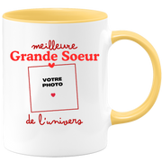 Mug Meilleure Grande Soeur de l'univers - Mug personnalisé avec photo famille