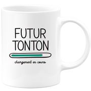 quotedazur - Mug Futur Tonton 2025 Chargement En Cours - Cadeau Futur Tonton - Surprise Annonce Grossesse Garçon/Fille Naissance Bébé