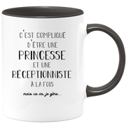 Princess Receptionist Mug - Women's Gift for Receptionist Funny Humor Ideal for Colleague Birthday