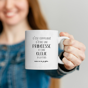 quotedazur - Mug Prénom Clelie Compliqué D'Être Une Princesse Et Une Clelie Mais Ca Va Je Gère - Cadeau Humour Prénom - Idée Cadeau  Saint Valentin - Tasse Prénom Clelie - Idéal Pour Noël