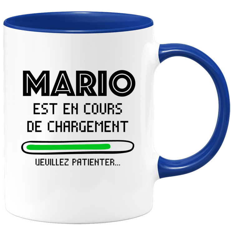 quotedazur - Mug Mario Est En Cours De Chargement Veuillez Patienter - Cadeau Mario Prénom Homme Personnalisé - Cadeau Annniversaire Noël Adolescent Collègue