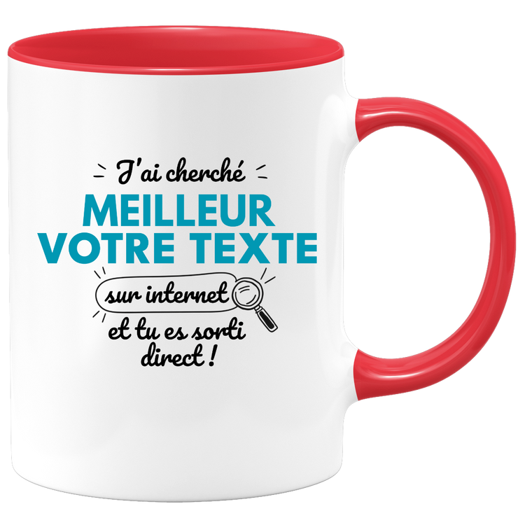 Mug personnalisable homme J'ai cherché Meilleur sur Internet - Métier Passion Sport