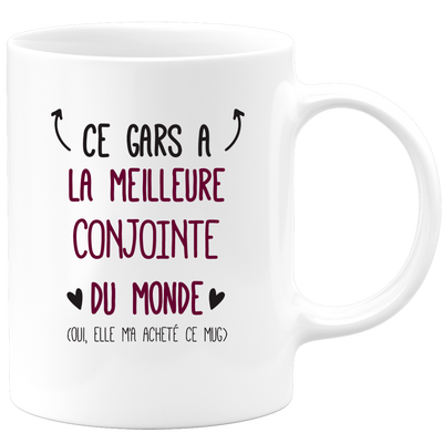 Mug ce gars a la meilleure Conjointe du monde (oui, elle m'a acheté ce mug)