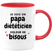 quotedazur - Mug Je Suis Un Papa Diététicien Voleur De Bisous - Cadeau Fête Des Pères Original - Idée Cadeau Pour Anniversaire Papa - Cadeau Pour Futur Papa Naissance