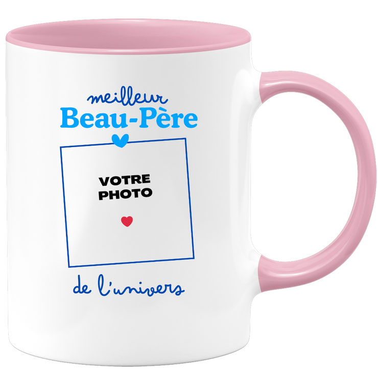 Mug Meilleur Beau-père de l'univers - Mug personnalisé avec photo famille