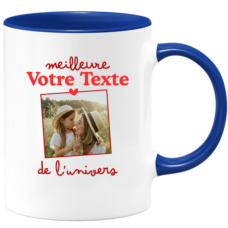 Mug photo personnalisée meilleure de l'univers pour femme - Métier famille prénom couple parent