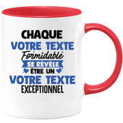 Mug personnalisable Chaque homme formidable se révèle être exceptionnel - Annonce naissance Nouveau Poste
