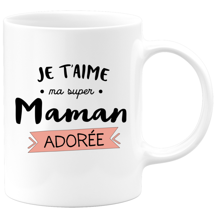 quotedazur - I Love You Super Mom Mug - Original Mom Gift - Gift Idea For Mom Birthday - Gift For Young Or Future Mom Following A Birth