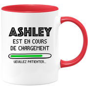 quotedazur - Mug Ashley Est En Cours De Chargement Veuillez Patienter - Cadeau Ashley Prénom Femme Personnalisé - Cadeau Annniversaire Noël Adolescent Collègue
