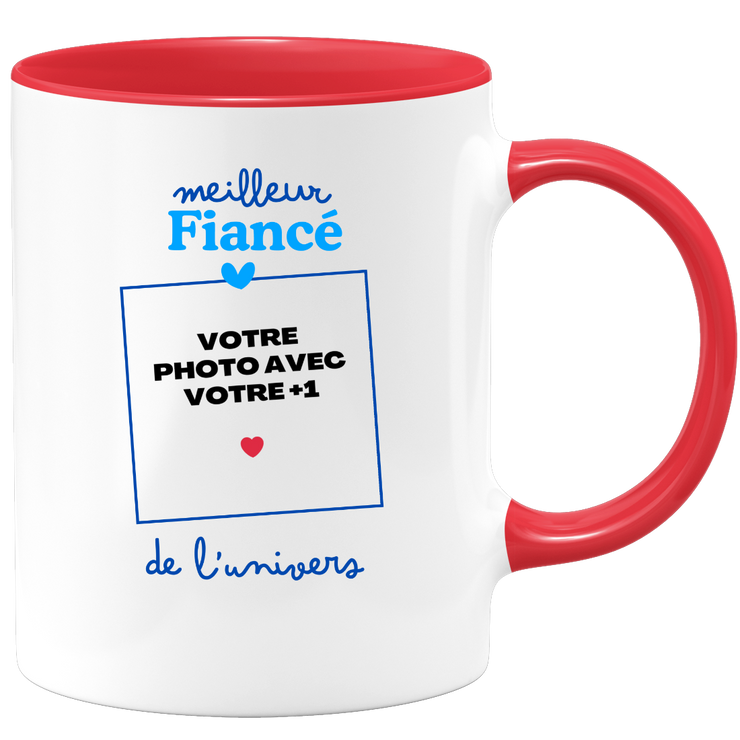 Mug Meilleur Fiancé de l'univers - Mug personnalisé avec photo couple