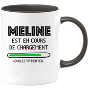 quotedazur - Mug Meline Est En Cours De Chargement Veuillez Patienter - Cadeau Meline Prénom Femme Personnalisé - Cadeau Annniversaire Noël Adolescent Collègue