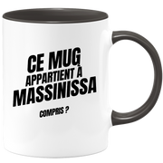 Mug Ce mug appartient à Massinissa, compris ?