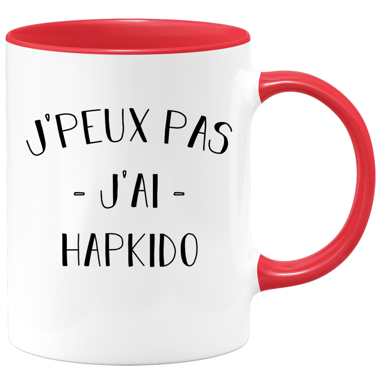 quotedazur - Mug Je Peux Pas J'ai Hapkido - Cadeau Humour Sport - Idée Cadeau Original - Tasse Hapkido - Idéal Pour Anniversaire Ou Noël