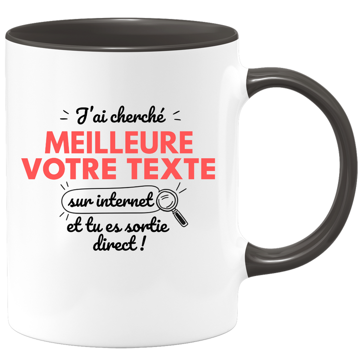 Mug personnalisable femme J'ai cherché Meilleure sur Internet - Métier Passion Sport