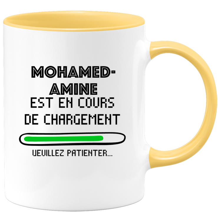 quotedazur - Mug Mohamed-Amine Est En Cours De Chargement Veuillez Patienter - Cadeau Mohamed-Amine Prénom Homme Personnalisé - Cadeau Annniversaire Noël Adolescent Collègue