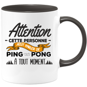 quotedazur - Mug Cette Personne Peut Parler De Ping-Pong À Tout Moment - Cadeau Humour Sport - Idée Cadeau Original Pongiste   - Tasse Ping-Pong - Anniversaire Ou Noël