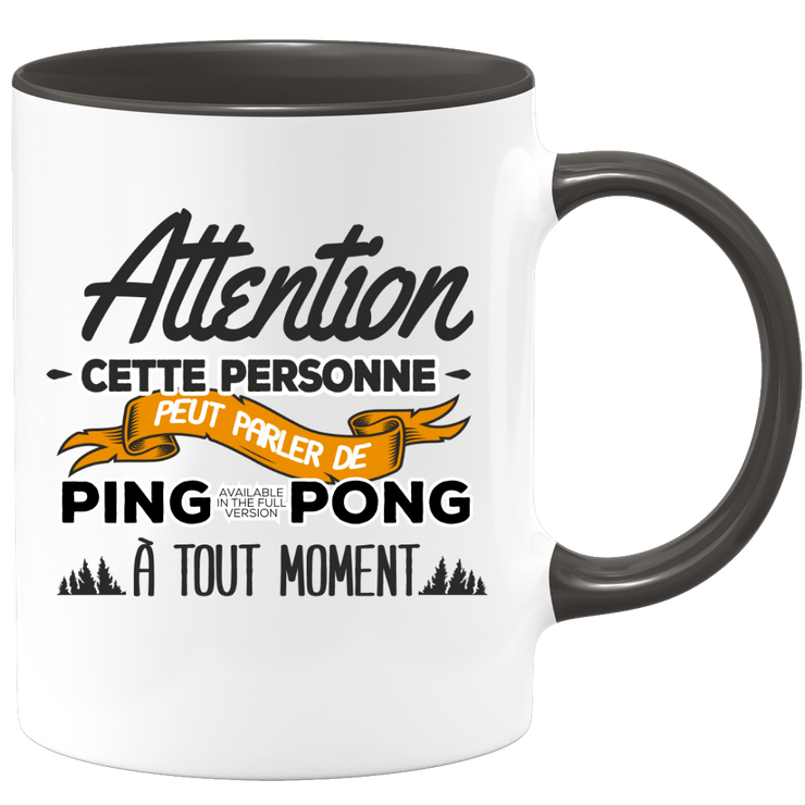 quotedazur - Mug Cette Personne Peut Parler De Ping-Pong À Tout Moment - Cadeau Humour Sport - Idée Cadeau Original Pongiste   - Tasse Ping-Pong - Anniversaire Ou Noël
