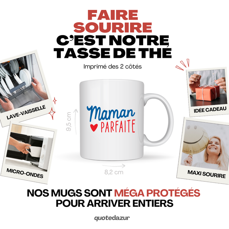 quotedazur - Perfect Mum Mug - Original Mum Gift - Gift Idea For Mum Birthday - Gift For Young Or Future Mum Following A Birth