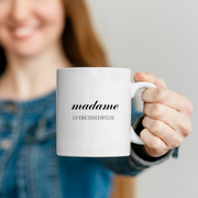 quotedazur - Mug Madame La Kinesitherapeute - Cadeau Pour Kinesitherapeute - Cadeau Personnalisé Pour Femme - Cadeau Original Anniversaire Ou Noël