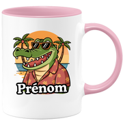Mug Crocodile Retraité Personnalisé - Personnalisable Ajoutez un Prénom