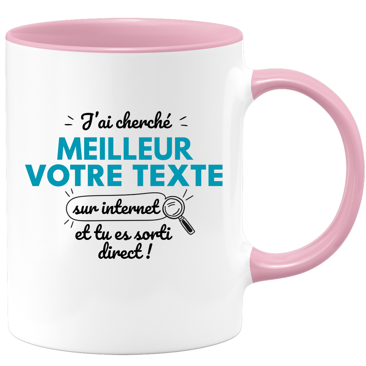 Mug personnalisable homme J'ai cherché Meilleur sur Internet - Métier Passion Sport