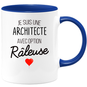 quotedazur - Mug Je Suis Une Architecte Avec Option Râleuse - Cadeau Idéal Pour Architecte - Cadeau Personnalisé Pour Femme - Cadeau Original Pour Anniversaire Ou Noël