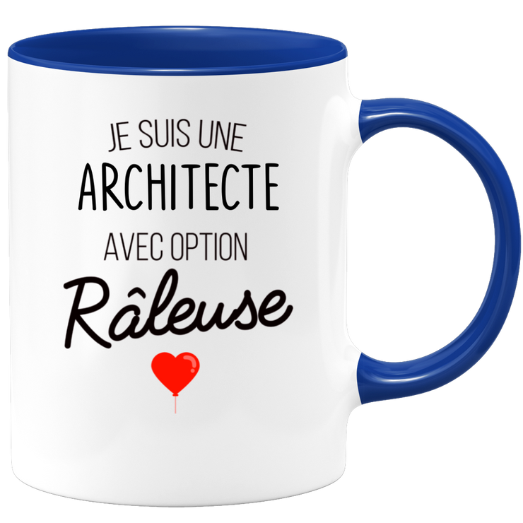 quotedazur - Mug Je Suis Une Architecte Avec Option Râleuse - Cadeau Idéal Pour Architecte - Cadeau Personnalisé Pour Femme - Cadeau Original Pour Anniversaire Ou Noël