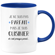 quotedazur - Mug Je Ne Suis Pas Parfait Mais Je Suis Cuisinier  - Cadeau Humour Métier Travail - Idée Cadeau Pot De Départ Chef Mutation - Tasse Cadeau Retraite Noël Au Bureau