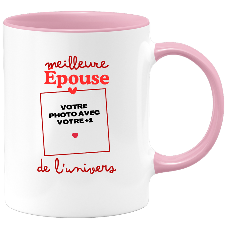 Mug Meilleure Épouse de l'univers - Mug personnalisé avec photo couple