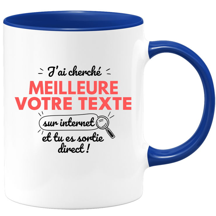 Mug personnalisable femme J'ai cherché Meilleure sur Internet - Métier Passion Sport