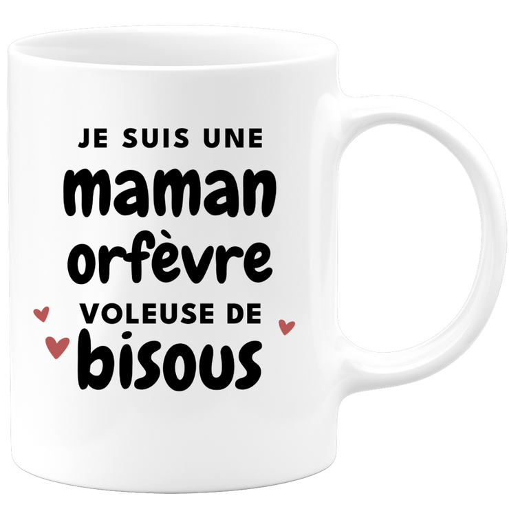 quotedazur - Mug I'm A Mom Goldsmith Kisses Thief - Original Mother's Day Gift - Gift Idea For Mom Birthday - Gift For Future Mom Birth