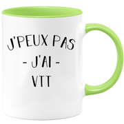 quotedazur - Mug Je Peux Pas J'ai Vtt - Cadeau Humour Sport - Idée Cadeau Original - Tasse Vtt - Idéal Pour Anniversaire Ou Noël