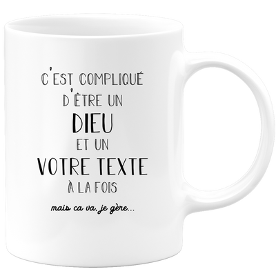 Mug personnalisable Homme Dieu Métier Prénom Passion
